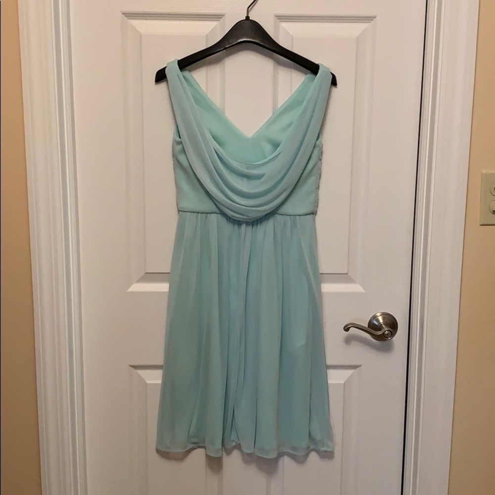 David’s Bridal Mint Green Bridesmaid Dress - Picture 2 of 3